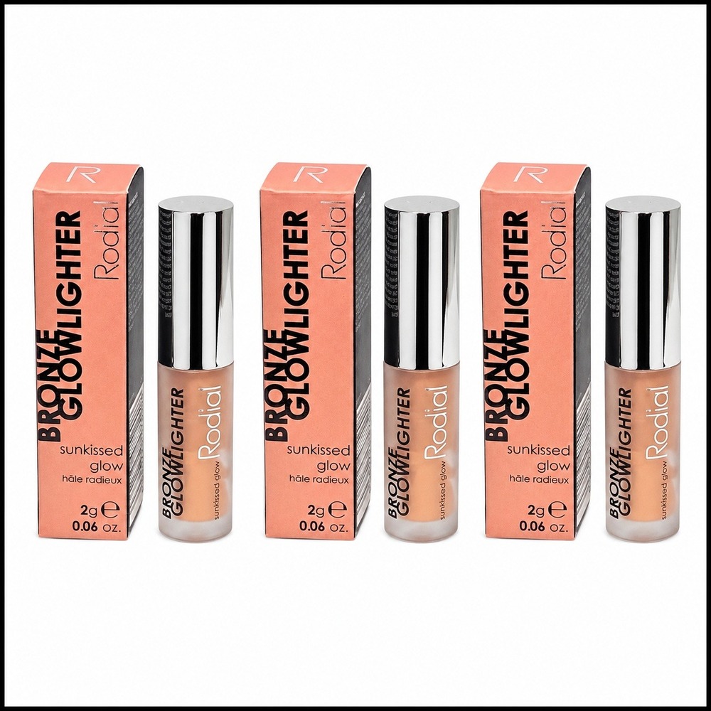 3 x Rodial Bronze Glowlighter Sunkissed Glow 0.06 oz - New in Box Travel size